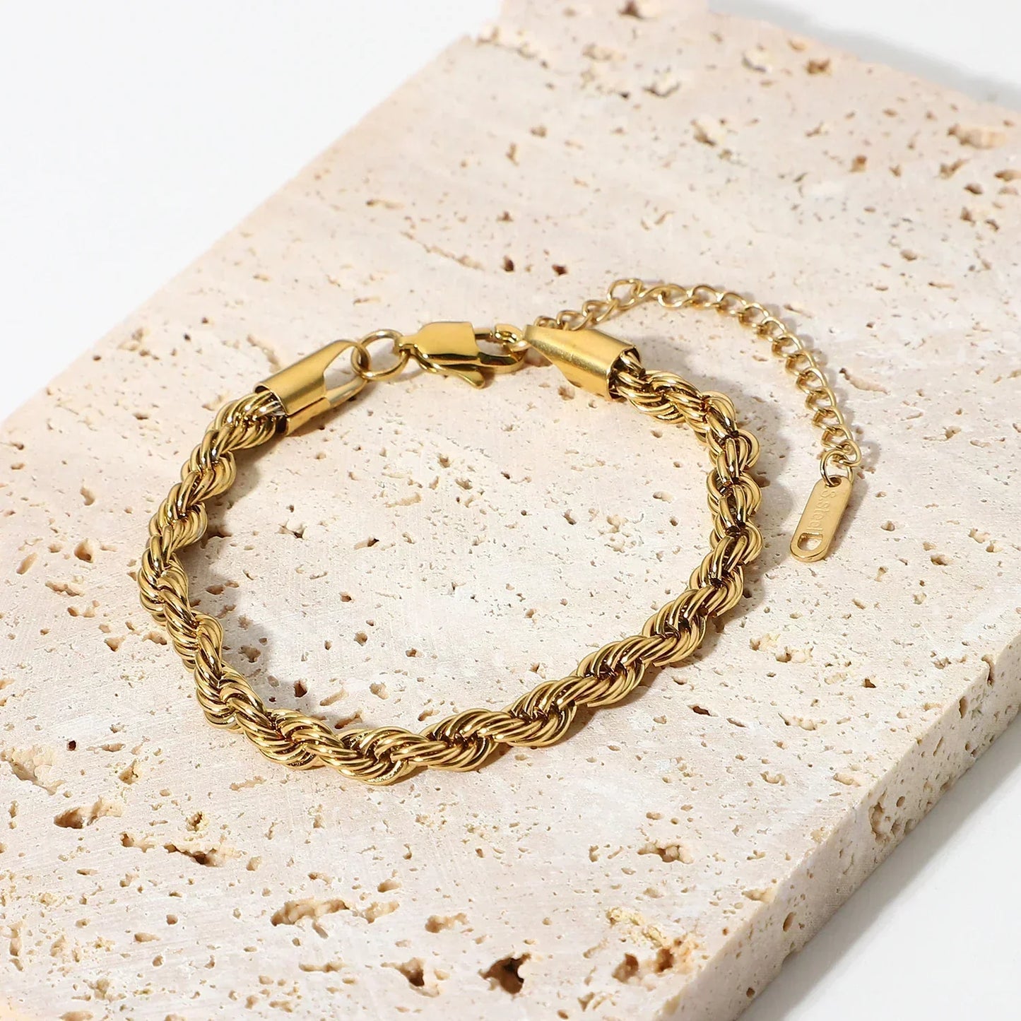 [Topon]Clara Rope Chain Gold Bracelet
