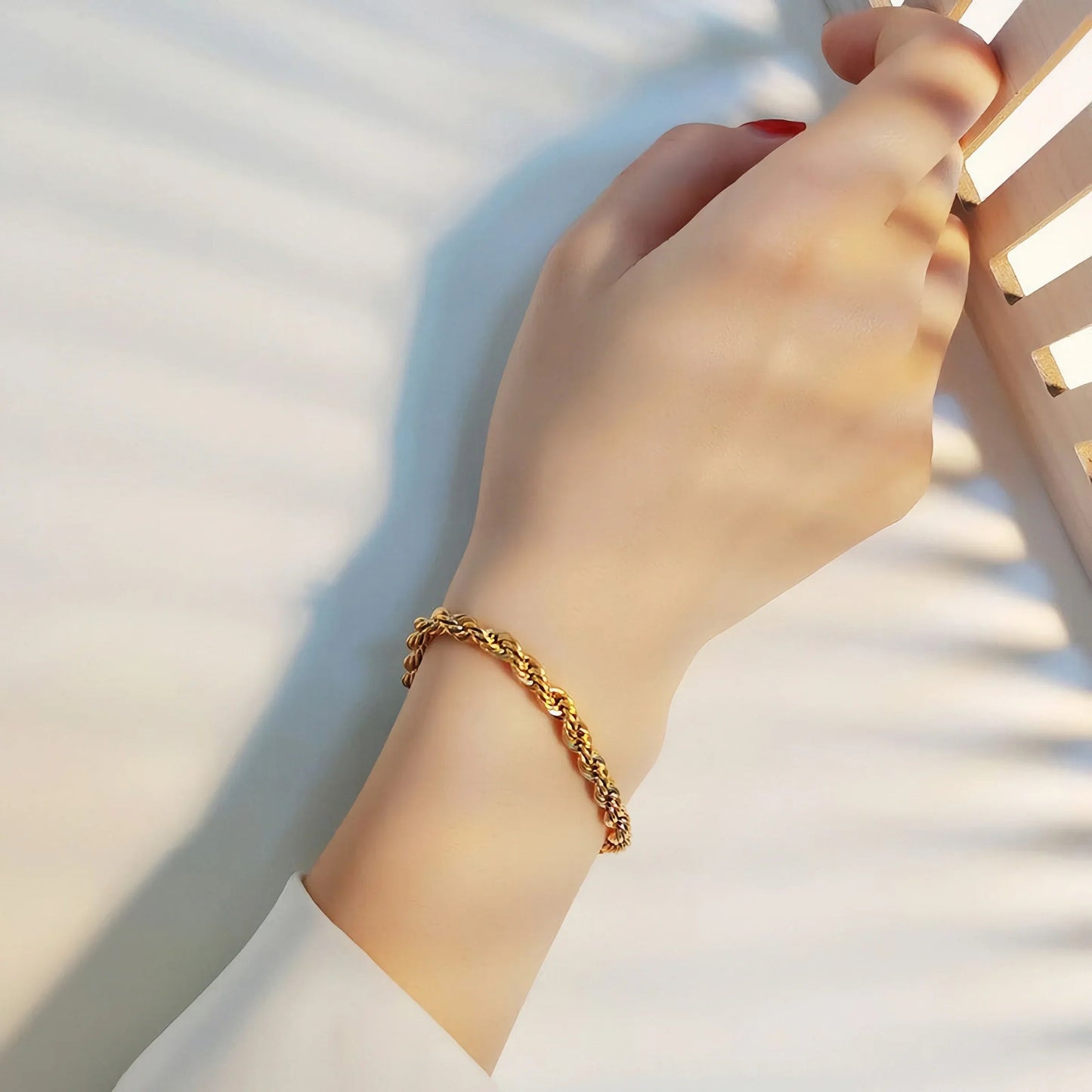 [Topon]Clara Rope Chain Gold Bracelet