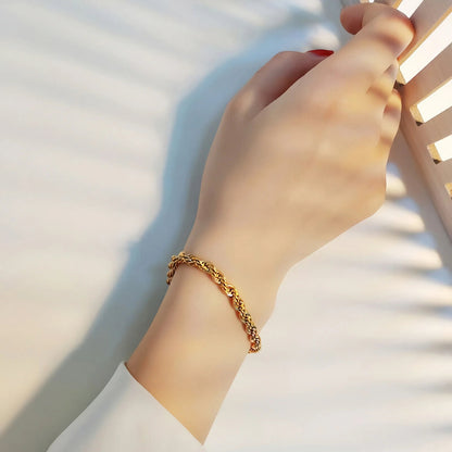 [Topon]Clara Rope Chain Gold Bracelet