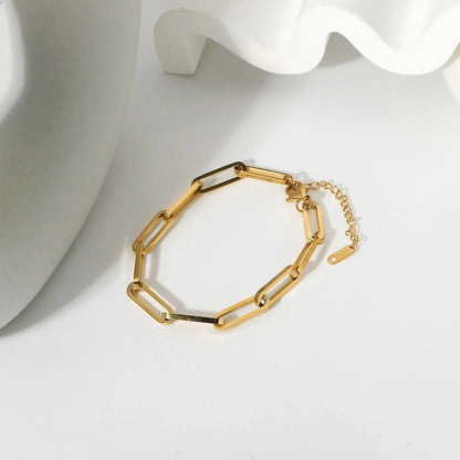 [Topon]Asta Gold Paperclip Chain Bracelet