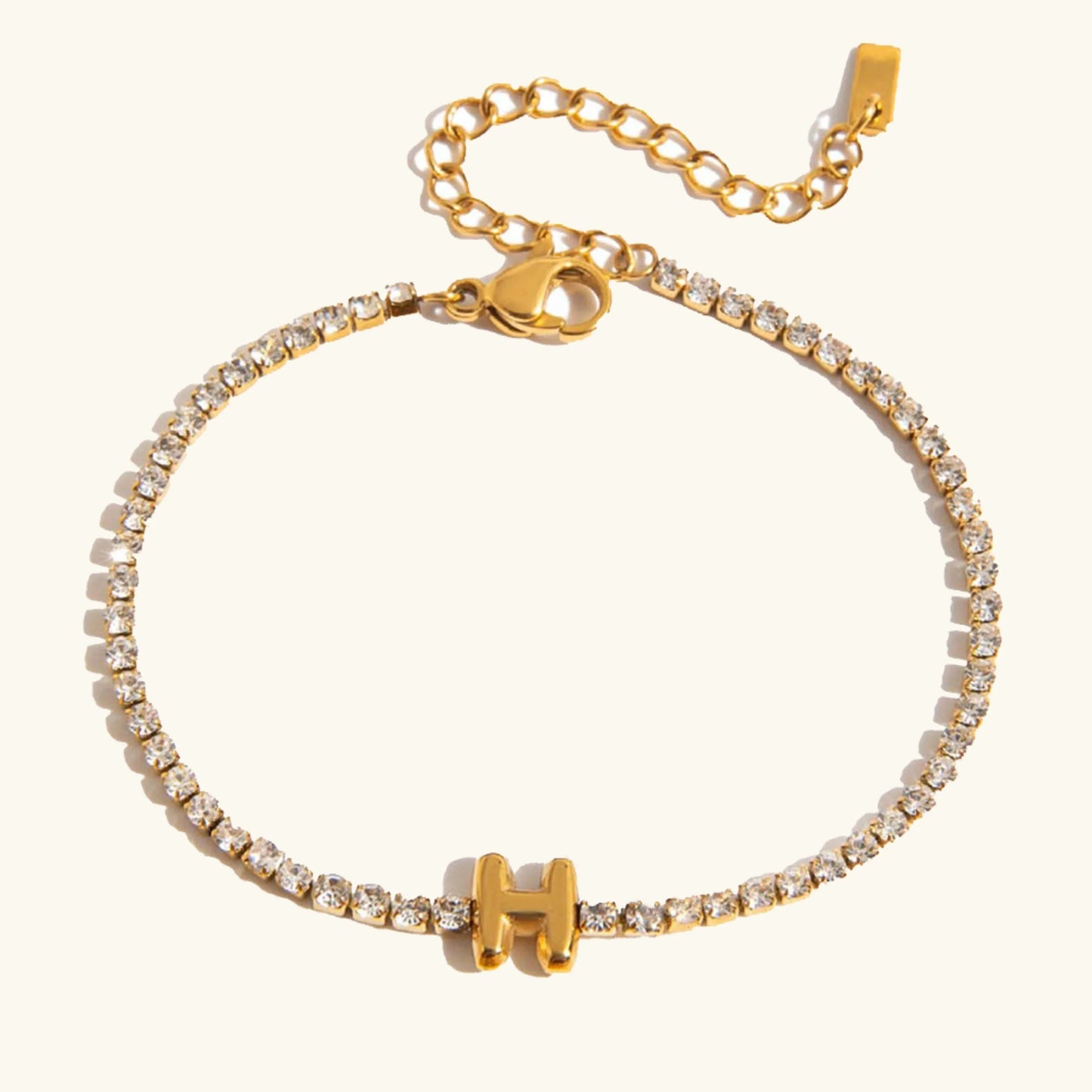 [Topon]Avaria Bubble Letter Tennis Bracelet