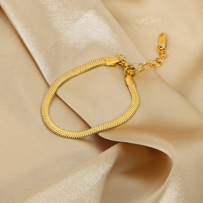 [Topon]Ellaine Gold Herringbone Bracelet