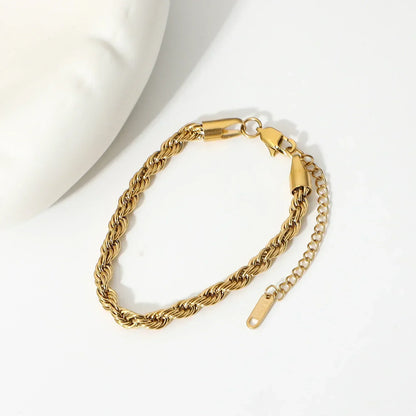 [Topon]Clara Rope Chain Gold Bracelet
