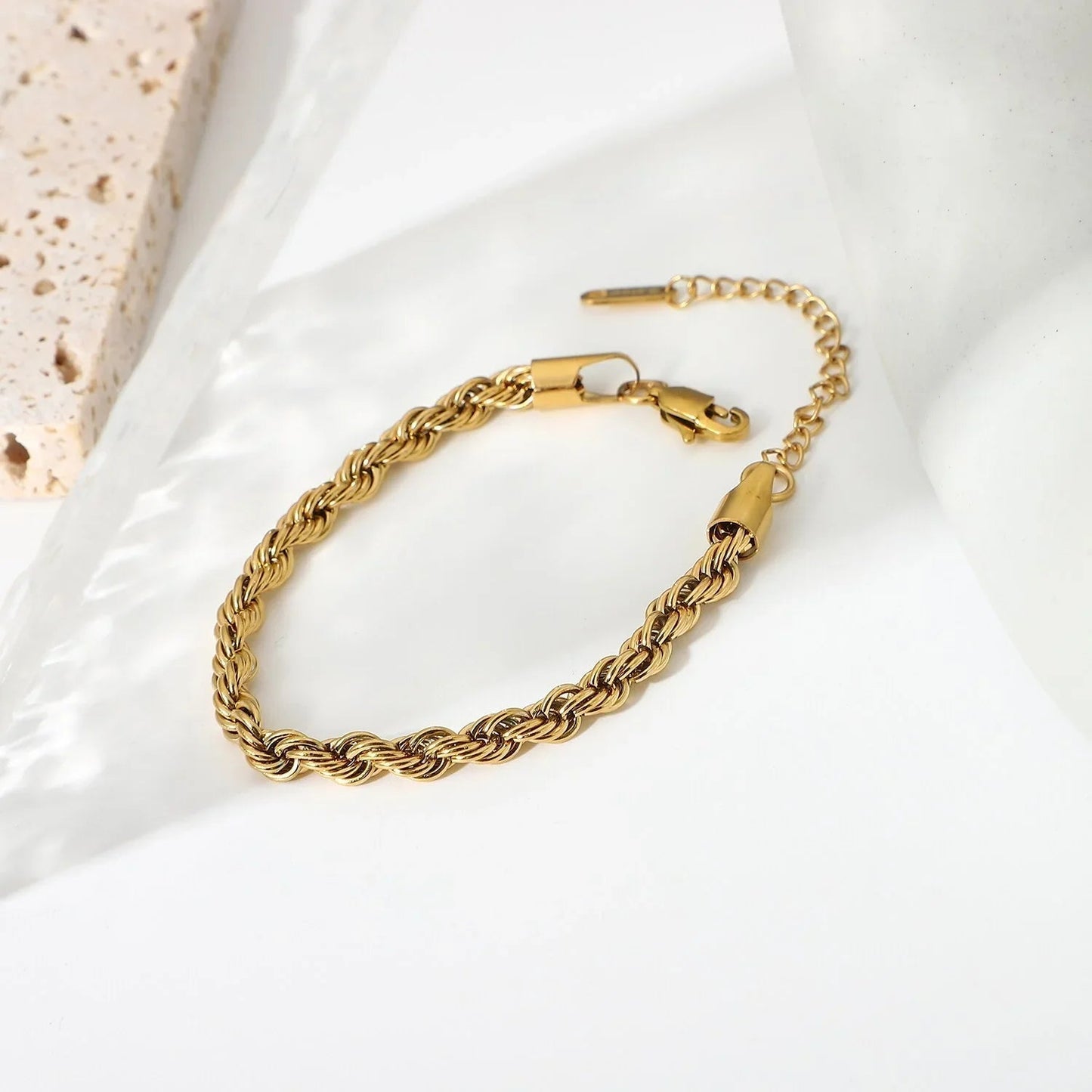 [Topon]Clara Rope Chain Gold Bracelet