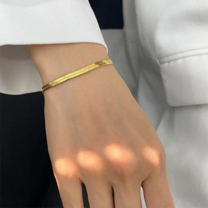 [Topon]Ellaine Gold Herringbone Bracelet