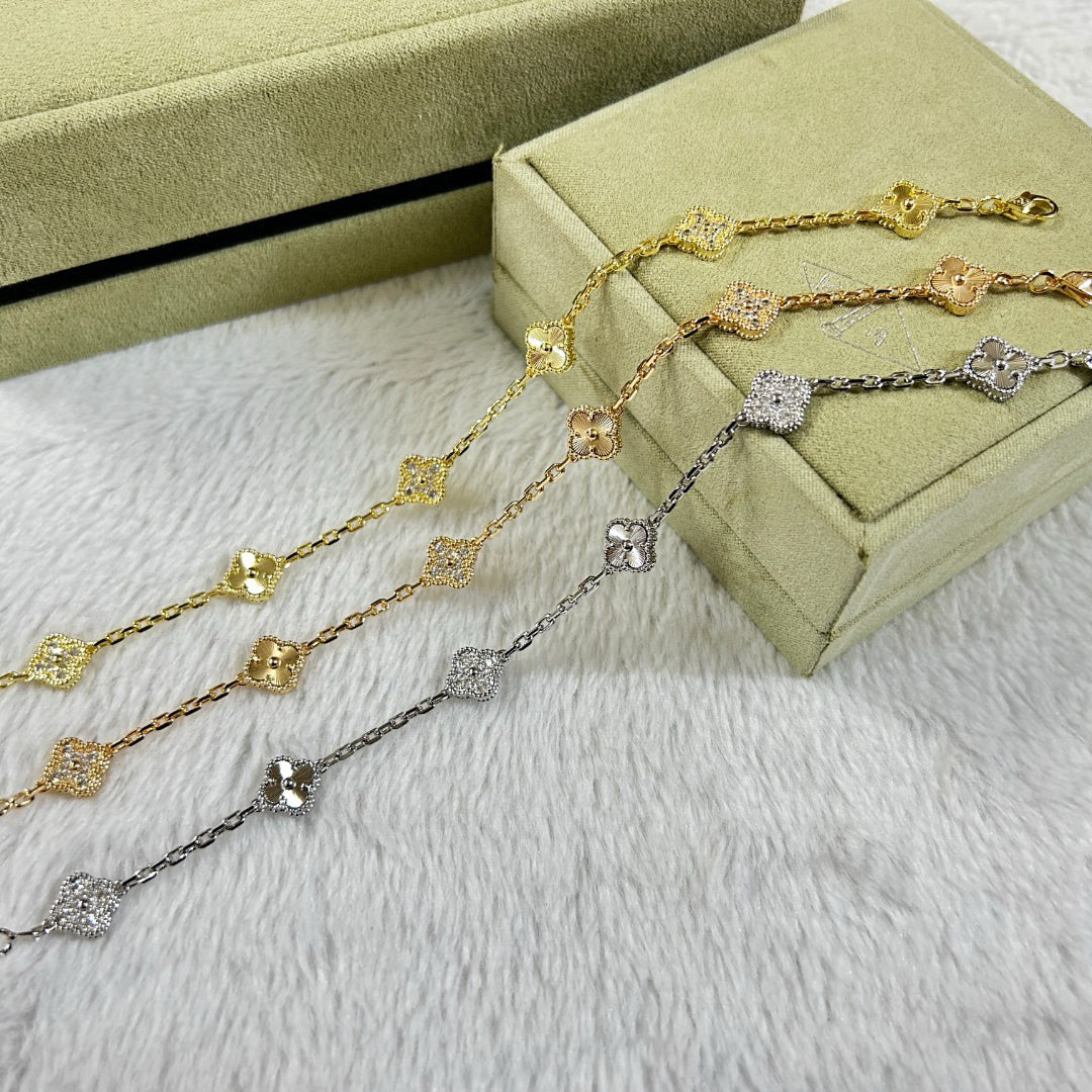 [Topon]CLOVER 6 MOTIF DIAMOND LASER BRACELET