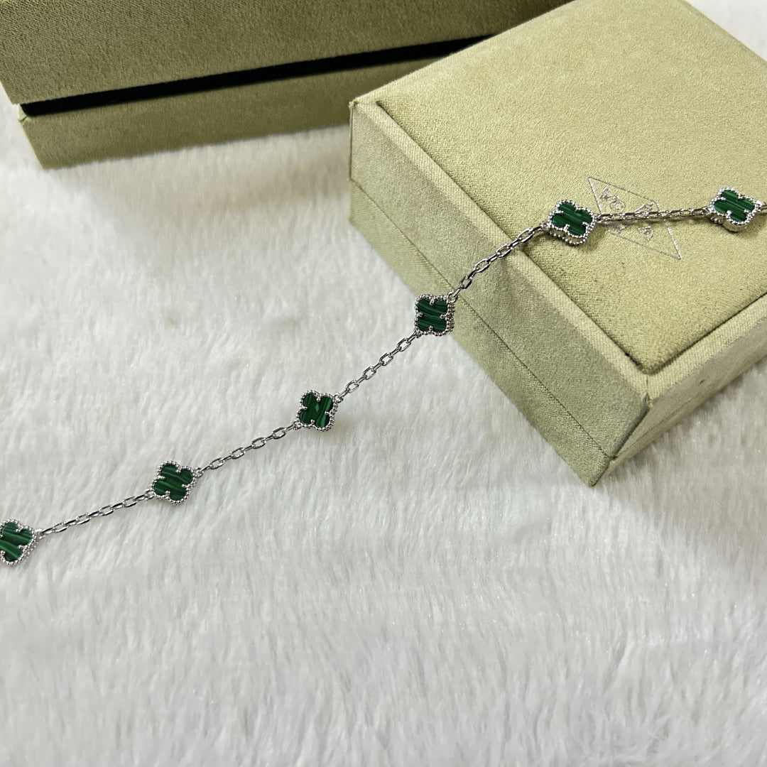[Topon]CLOVER 6 MOTIF MALACHITE BRACELET