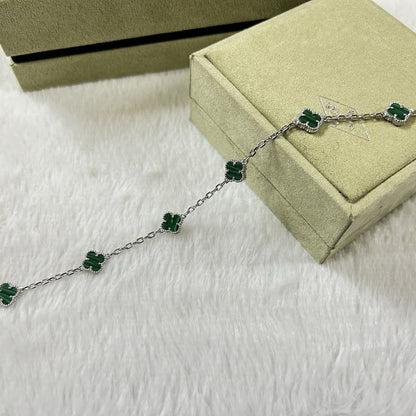 [Topon]CLOVER 6 MOTIF MALACHITE BRACELET