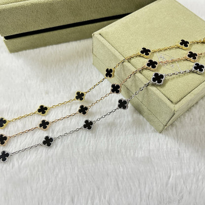 [Topon]CLOVER 6 MOTIF  ONYXS BRACELET