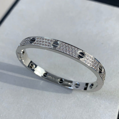 [Topon Jewelry]LOVE BRACELET 6.1MM DIAMOND-PAVED CERAMIC