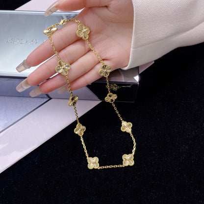 [Topon Jewelry]CLOVER 10 MOTIFS LASER NECKLACE