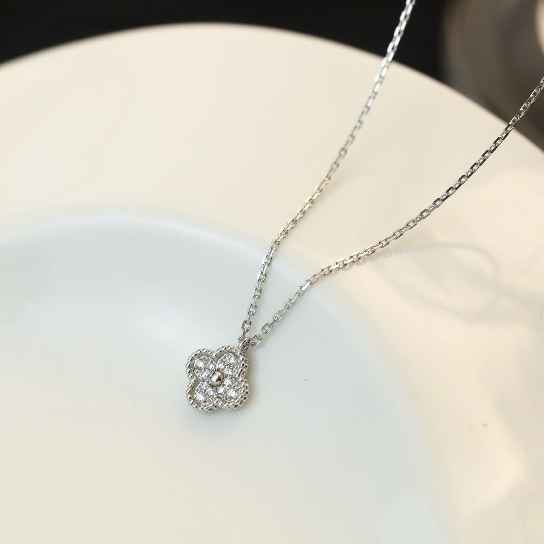 [Topon]CLOVER MINI 9.5MM PENDANT DIAMOND NECKLACE