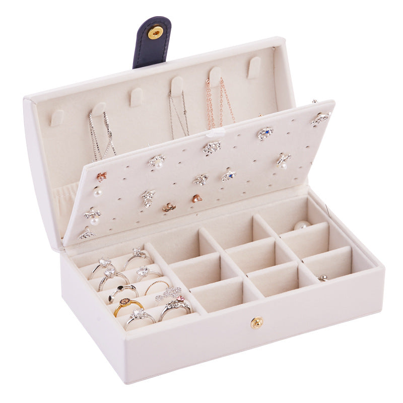 EXQUISITE PU LEATHER PORTABLE JEWELRY BOX