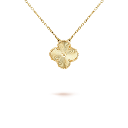 [Topon Jewelry]CLOVER 15MM LASER NECKLACE