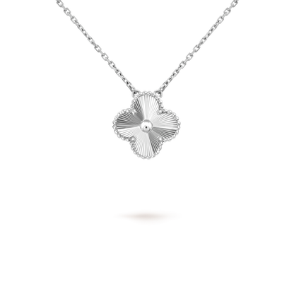 [Topon Jewelry]CLOVER 15MM LASER NECKLACE SILVER