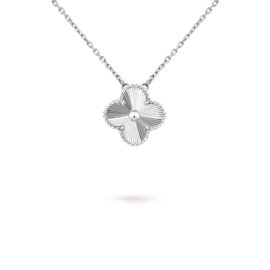 [Topon]CLOVER 15MM LASER NECKLACE SILVER