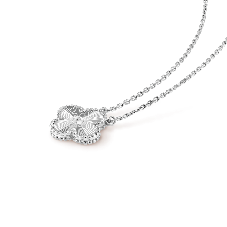 [Topon Jewelry]CLOVER 15MM LASER NECKLACE SILVER