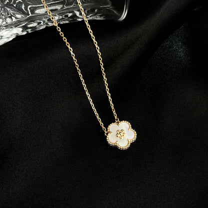 [Topon Jewelry]LUCKY  WHITE MOP  PLUM BLOSSOM NECKLACE