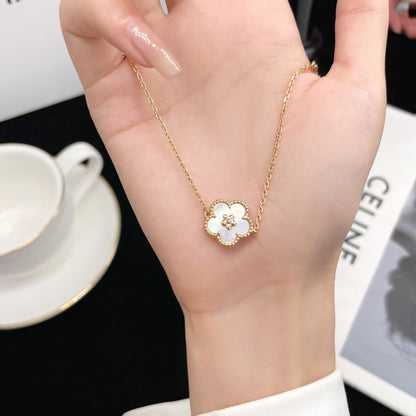 [Topon Jewelry]LUCKY  WHITE MOP  PLUM BLOSSOM NECKLACE