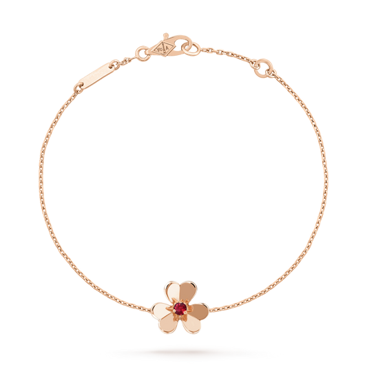 [Topon]FRIVOLE GOLD FLOWER PINK MALACHITE BRACELET