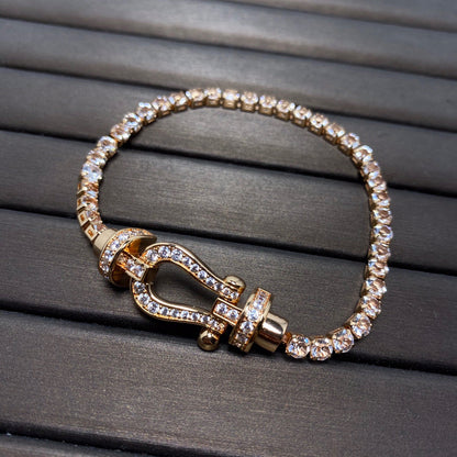 [Topon Jewelry]FORCE  LARGE HORSESHOE FULL DIAMOND TENNIS BRACELET