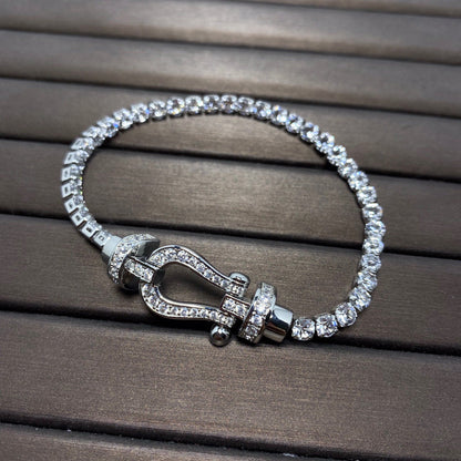 [Topon Jewelry]FORCE  HORSESHOE  DIAMOND TENNIS BRACELET