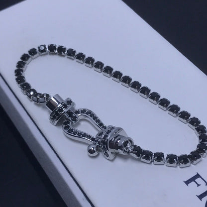 [Topon Jewelry]FORCE  LARGE HORSESHOE FULL DIAMOND TENNIS BRACELET