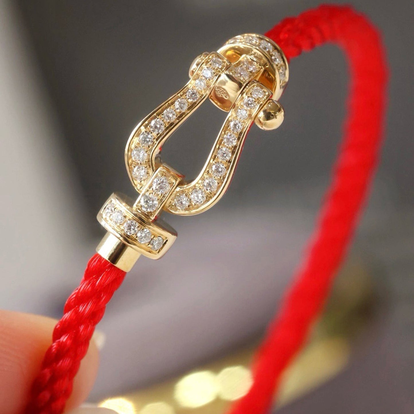 [Topon Jewelry]FORCE LARGE HORSESHOE FULL DIAMOND BRACELET GOLD