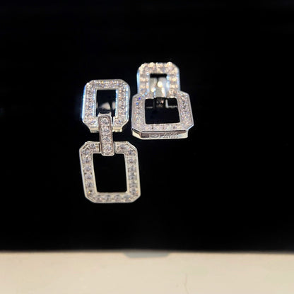 LINKS MEDIUM EARRINGS DIAMOND