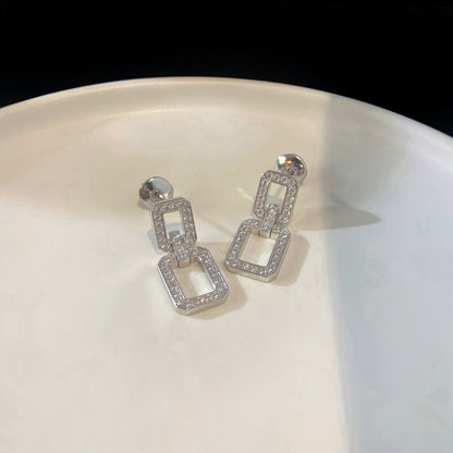 LINKS MEDIUM EARRINGS DIAMOND