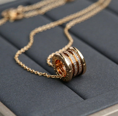 [Topon Jewelry]ZERO 1 PINK GOLD DIAMOND NECKLACE