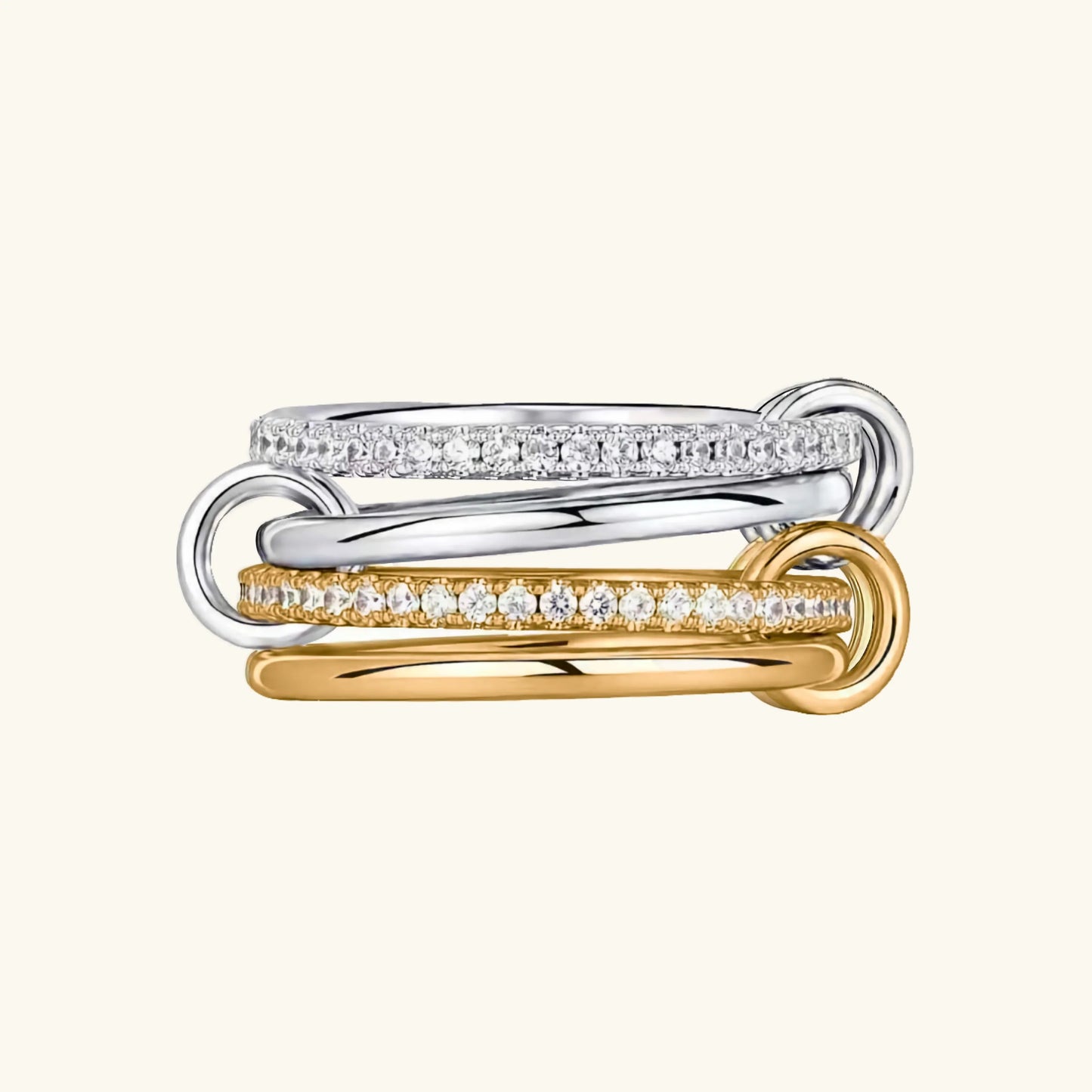 [Topon]Ivy Stacked Diamond Ring