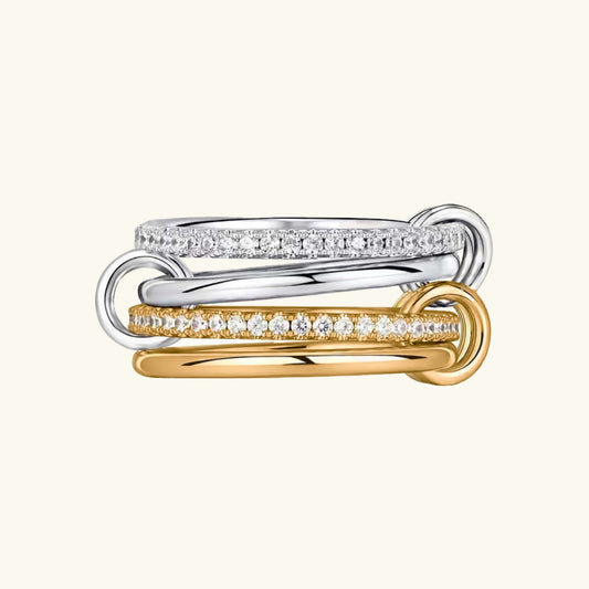 [Topon]Ivy Stacked Diamond Ring