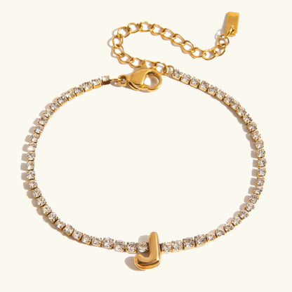 [Topon]Avaria Bubble Letter Tennis Bracelet