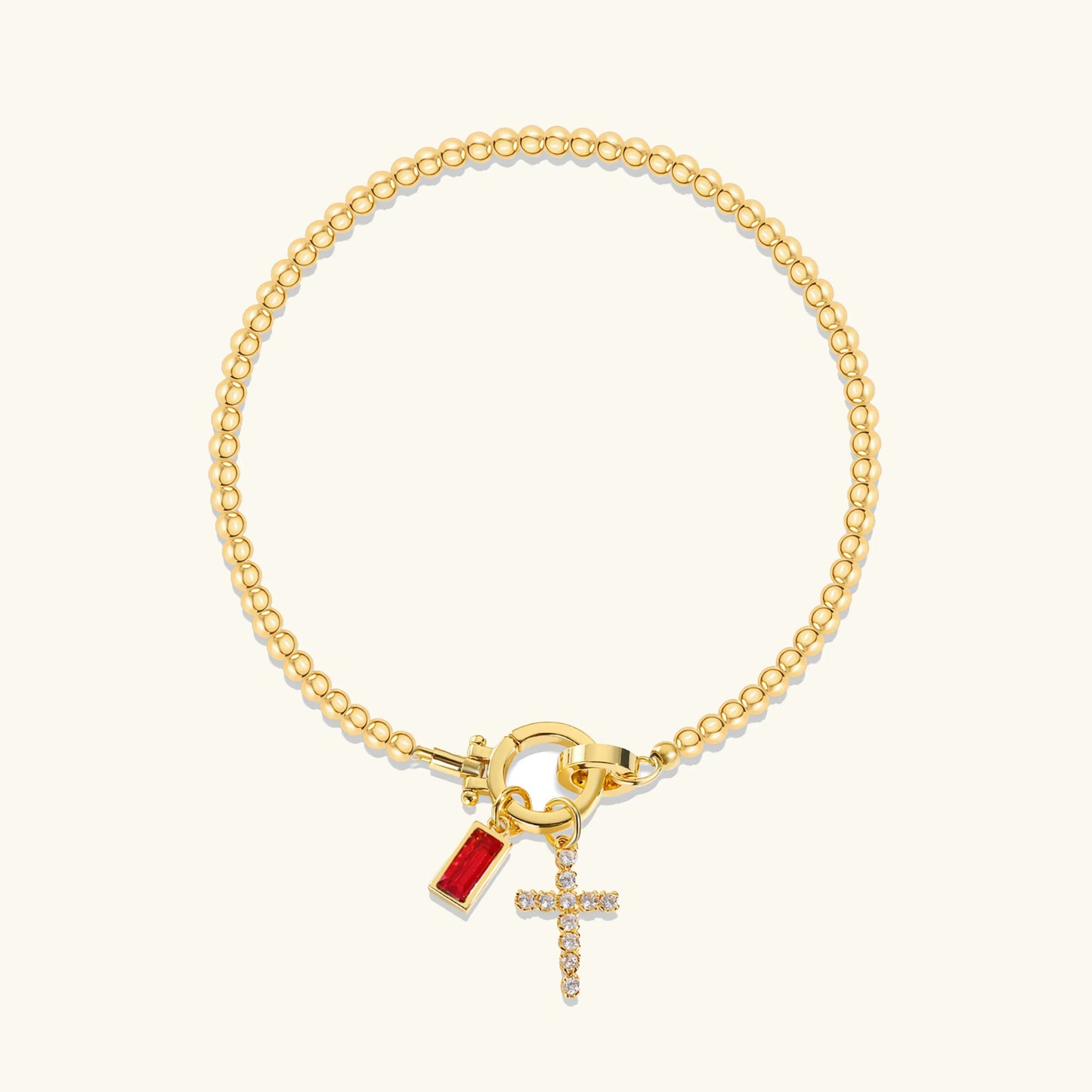 [Topon]Amalia Birthstone Cross Bracelet