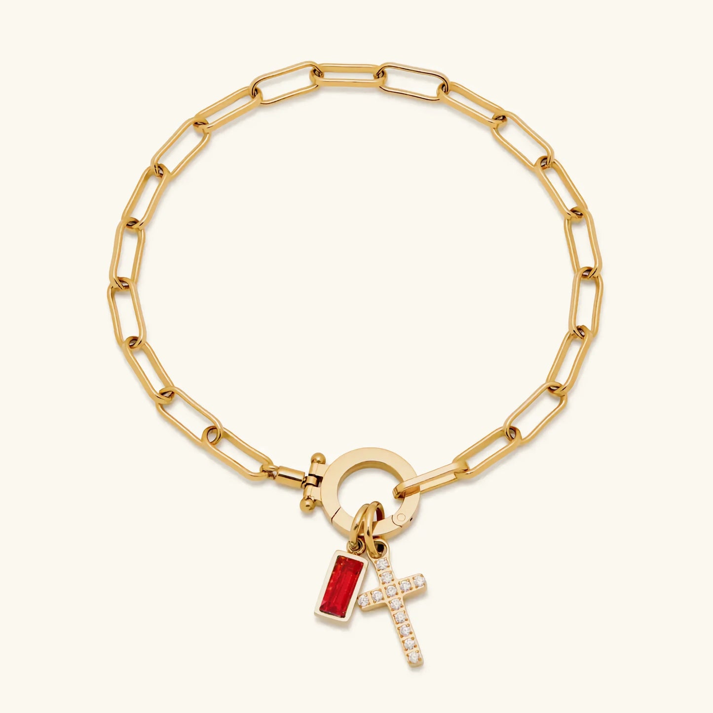[Topon]Annabella Birthstone Cross Bracelet