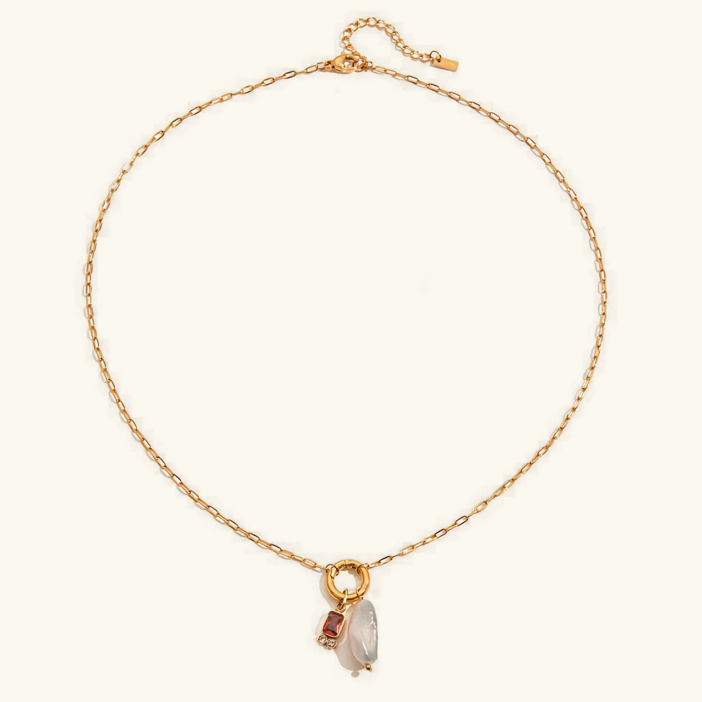 [Topon]Caitlin Birthstone Pearl Necklace