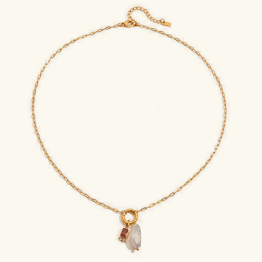 [Topon]Caitlin Birthstone Pearl Necklace