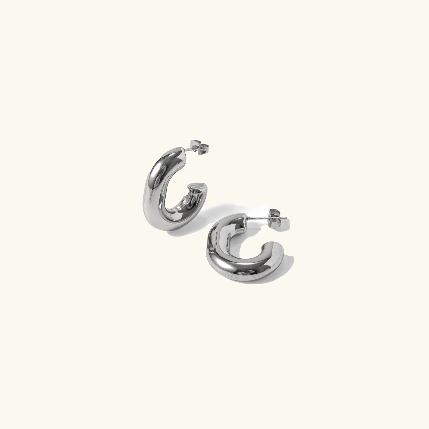[Topon]Alera Silver Hoops