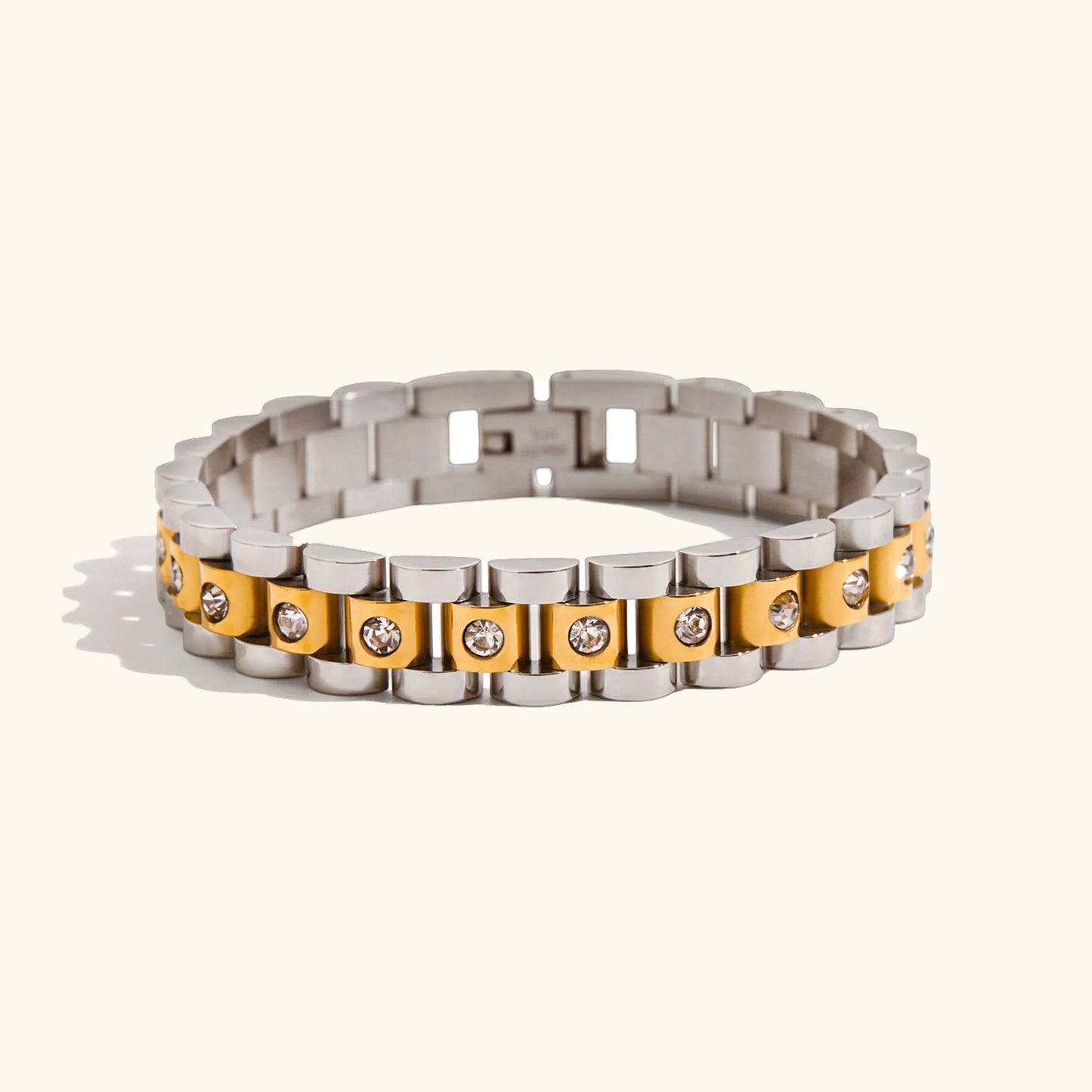 [Topon]Gold Watchband Bracelet