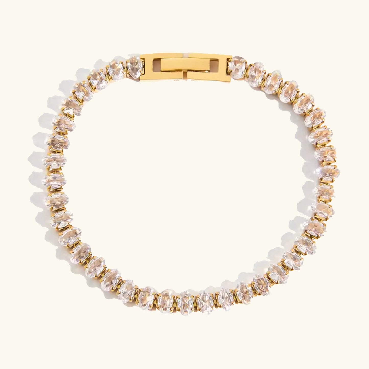 [Topon]Avaria Oval Cut Tennis Bracelet