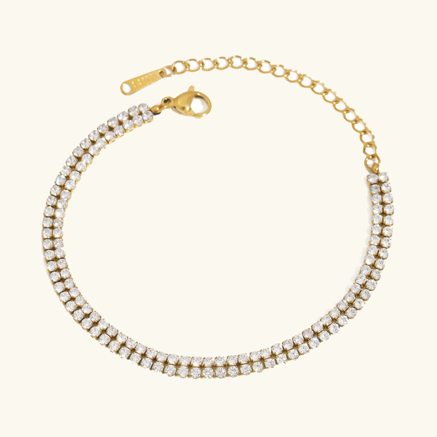 [Topon]Celene Layered Tennis Bracelet