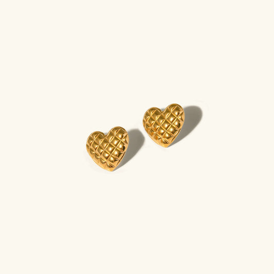 [Topon]Irina Gold Heart Earrings