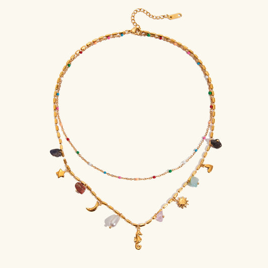 [Topon]Cambria Coastal Charm Layered Necklace