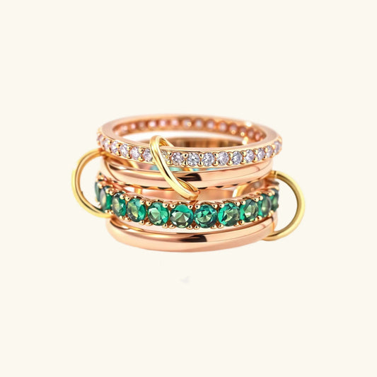 [Topon]Imani Stacked Diamond Ring