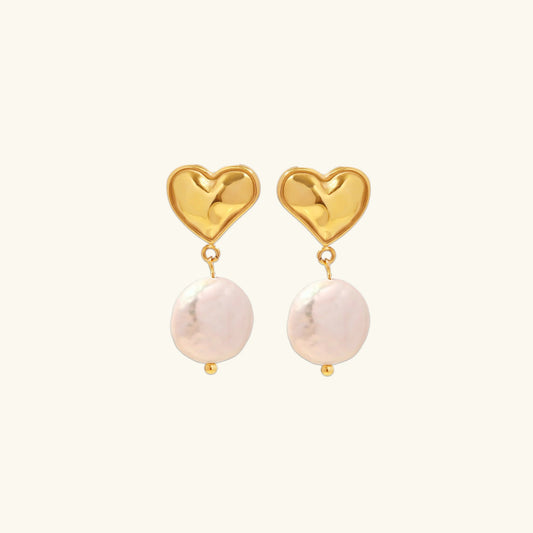 [Topon]Blanche Freshwater Pearl Earrings