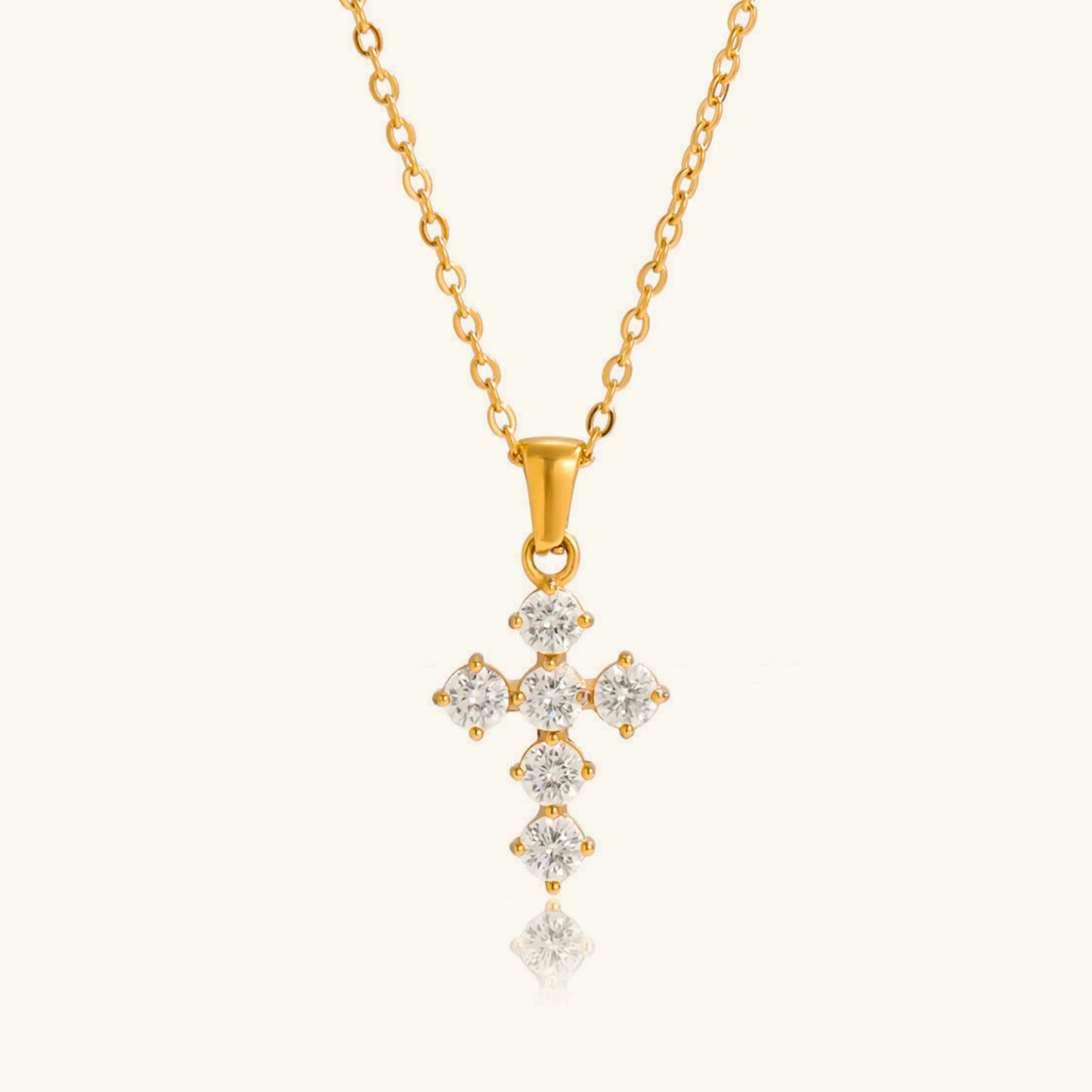 [Topon]Wynter Diamond Cross Necklace
