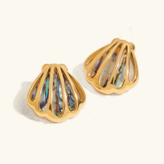 [Topon]Nixie Gold Seashell Earrings