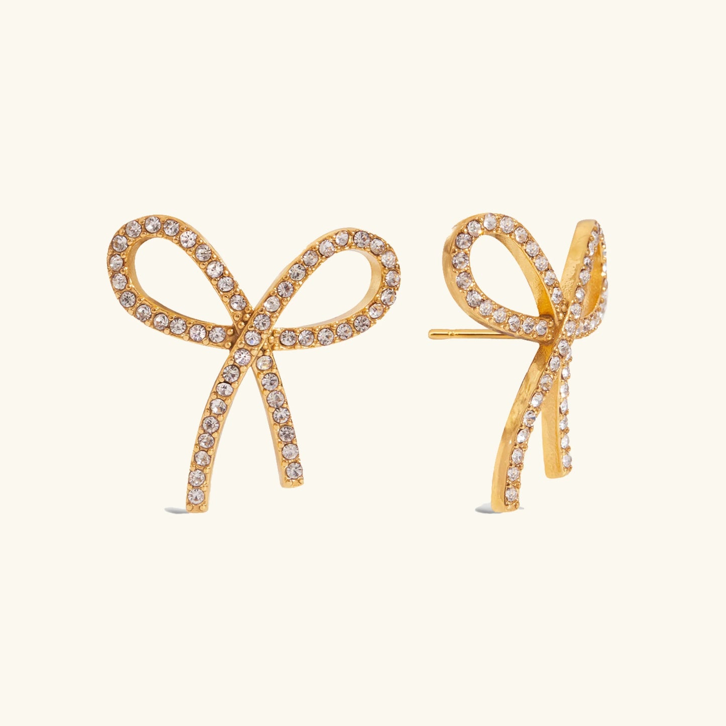 [Topon]Dannah Diamond Bow Tie Earrings