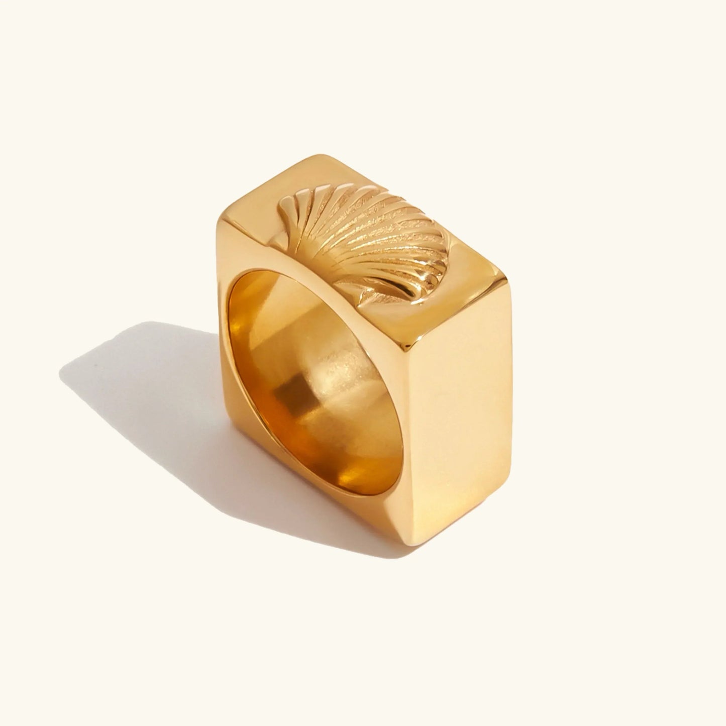 [Topon]Carlotta Geometric Shell Ring